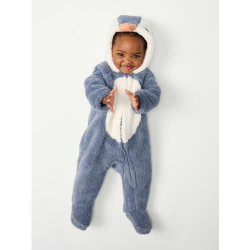 Critter Sherpa Hooded Footed One-Piece for Baby