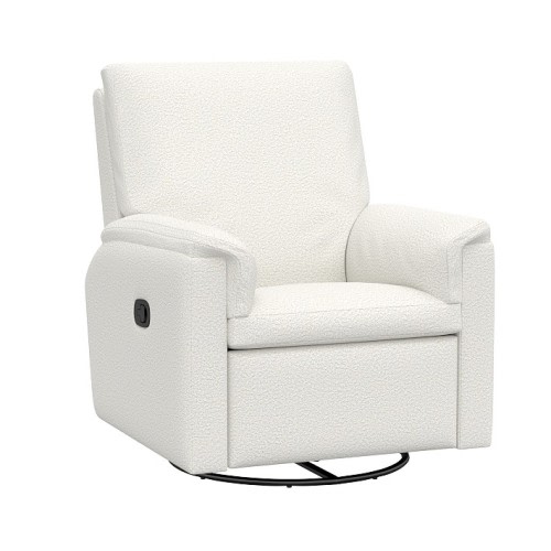 Dream Manual Swivel Glider & Recliner, Brushed Boucle, Ivory