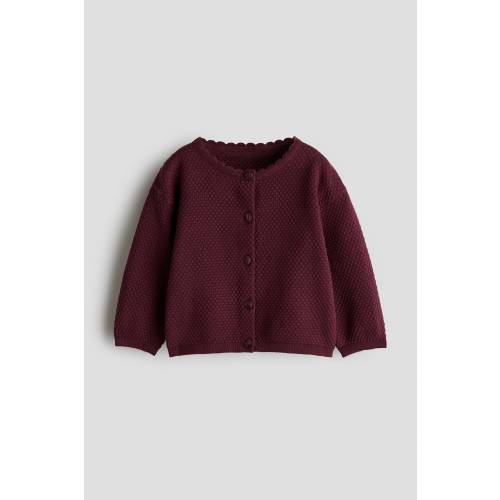 TEXTURED COTTON-KNIT CARDIGAN