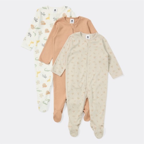 Dymples Baby Organic Cotton Safari Coverall 3 Pack - Multi