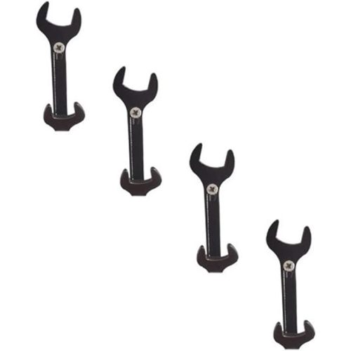 Xinally 4pcs Vintage Wrench Shape Hooks, Black Wall Hooks for Bathroom Kitchen Home or Office Use for Hanging Clothes, Hats, Towels, Clothes, Keys and Other Miscellaneous Items