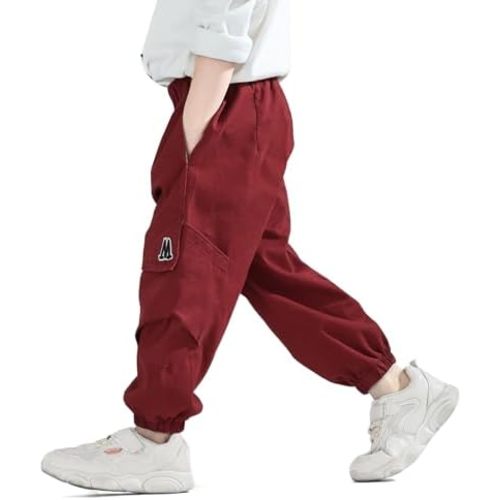 MINI PANDA Toddler Pants Boys& Girls, Relaxed Stretch Twill Toddler Casual Pants