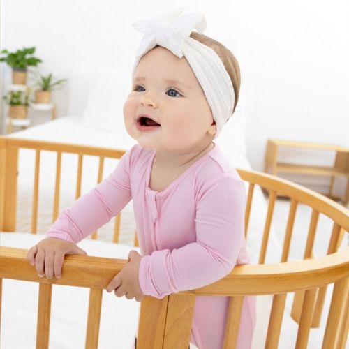 Bellabu Bear Baby Blush Pink Bamboo Convertible Footie Blush Pink 3-6 Months