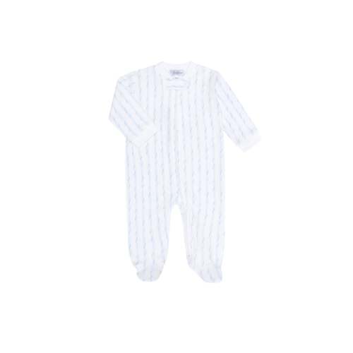 Blue Twirls Zipper Footie – Nellapima