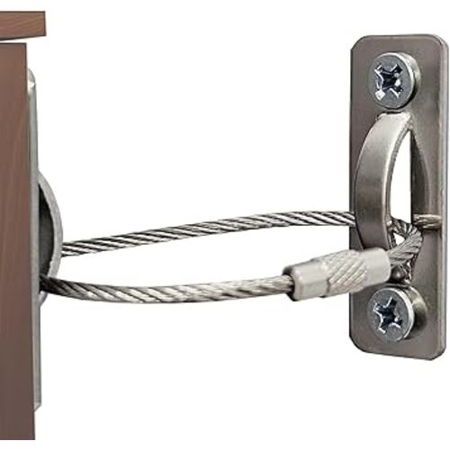 12 Sets Anti Tip Furniture Anchors for Baby Proofing, Earthquake Straps, Furniture Secure to Wall Anchors, Childproof and Home Safety, 10in