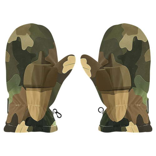 Cozy Kids Winter Gloves with Adjustable Fit,Camouflage Pattern Nuts Perfect for Outdoor Fun