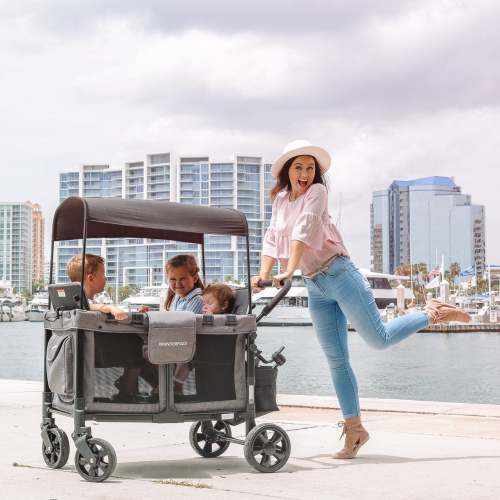W4 Original Quad Stroller Wagon (4 Seater) BLACK