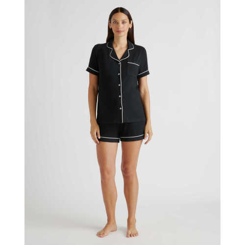 Bamboo Jersey Maternity & Nursing Short Sleeve Pajama Set