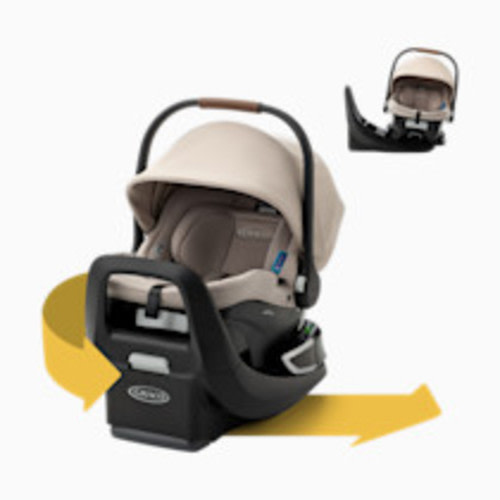 Graco SnugRide Turn & Slide Rotating Infant Car Seat - Sandstone