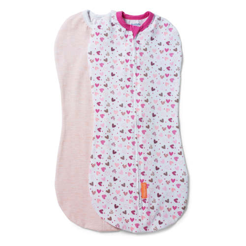 Swaddle Pod, Size SM, 0-3 months, 2pk - I Heart You