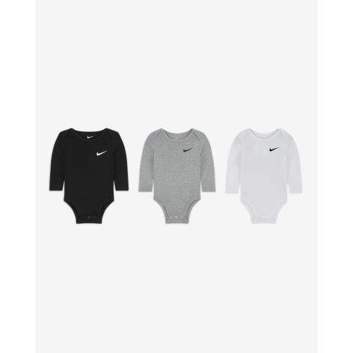 Nike Essentials Baby 3-Pack Long Sleeve Bodysuits. Nike.com
