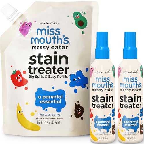Miss Mouth's Messy Eater Stain Treater - 2 Pack Stain Remover Spray and 16oz Refill Pouch