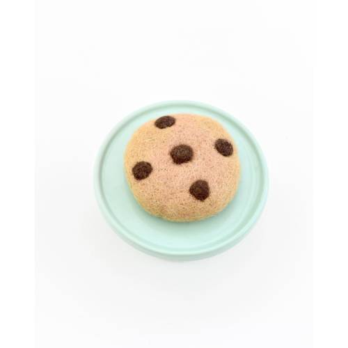 Felt Big Chocolate Chip Cookie | Felt Play Food Cookie | Cookie for Pretend Play