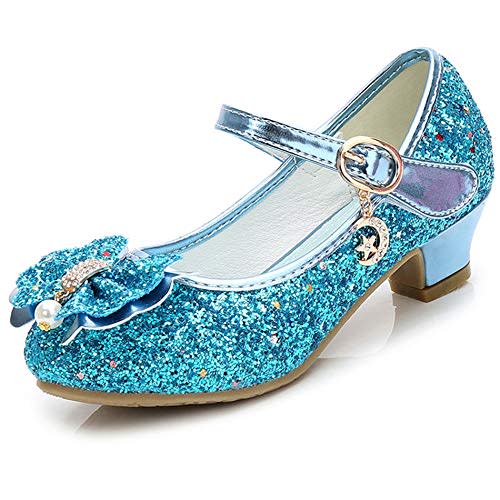 Cadidi Dinos Girls Dress Shoes Wedding Party Heel Mary Jane Princess Flower Shoes (Toddler/Little Kid/Big Kid)