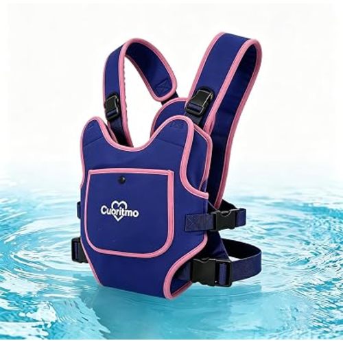 Neoprene Baby Carrier for Newborn to Toddler, Waterproof Front Carry Holder with Adjustable Straps, Lightweight for Beach, Pool & Summer, Purple and Pink