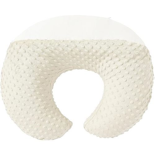 Nursing Pillow and Positioner Breastfeeding and Bottle Feeding, Propping Baby, Tummy Time, Sitting Support, with Removable Dots Cover, for Baby Boy Baby Girl(Pristine)