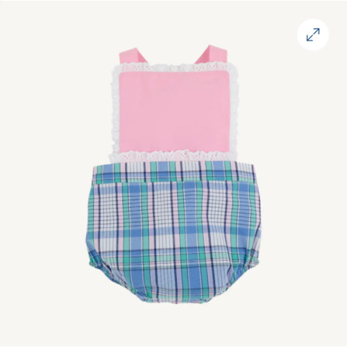 Sally Sunsuit - Lauderdale Pier Plaid with Pier Party Pink & Worth Ave