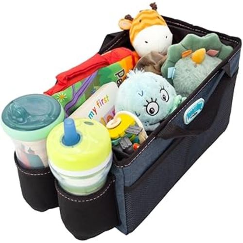 Toddleroo by North States - Car Organizer Caddy: Portable Diaper Caddy for Car - Baby Car Organizer & Storage - Navy