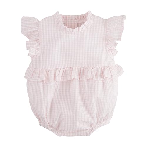 Mud Pie Baby Girls Mud Pie Children's Pink Check Ruffle Bubble