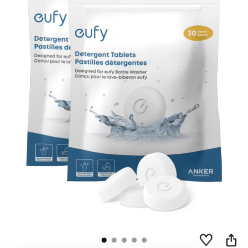 Amazon.com: eufy Security Baby Bottle Washer, Detergent Tablets, 60 Count (2-Pack) | Deep Cleaning for Spotless Bottles, Pump Parts & Feeding Essentials. Removes Milk Residue, BPA-Free.