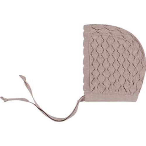 Looms Stitch Collection - Diamond Pointelle Knit Bonnet, 3 M