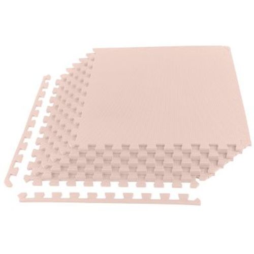 Stalwart 24sqft Foam Floor Tiles Play Mat, Pink