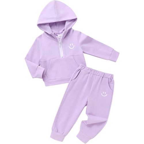 YOUNGER STAR Toddler Baby Boy Girl Clothes Fall Winter Outfits Long Sleeve Hoodie Sweatshirt Sweat Pants Cotton Sweatsuits