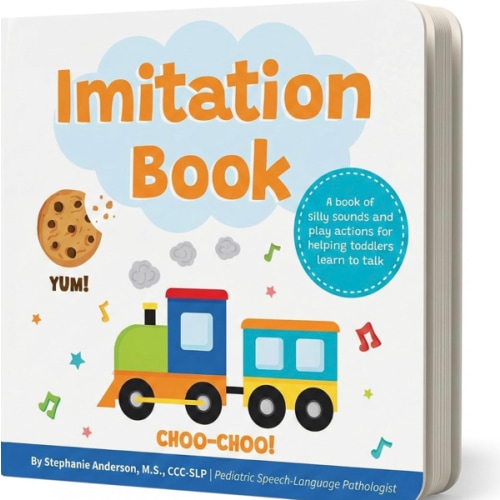 Imitation Book: Interactive & Fun Learn to Talk Board Book For Toddlers Ages 0-4, Written by a Speech Therapist