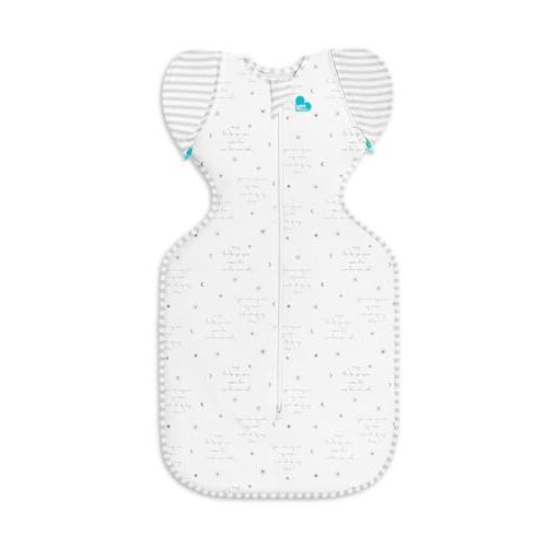 Love to Dream Swaddle Up Transition Bag - Arms Up Position - Light and Ultra Breathable Cotton, Twin Zip - Zip Off Wings - Spring, Summer - Sleep Bag - 0.2TOG - You are My Grey, Medium