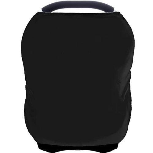 Car Seat Covers for Babies - Multi- use Nursing Carseat Canopy, Breastfeeding Covers, Baby Shower Gifts for Boys and Girls (Pure Black)