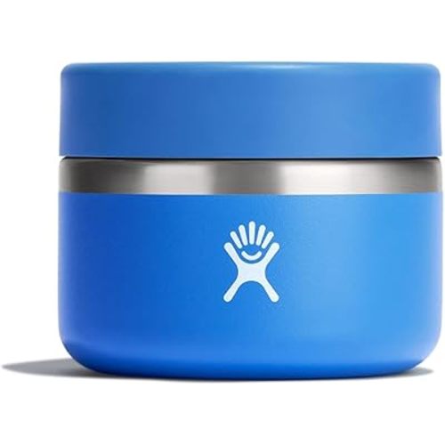 Hydro Flask Food Jar – Insulated Stainless Steel, Snack Travel Container for Hot Food, Lunch, & Soup 12 Oz Cascade Blue