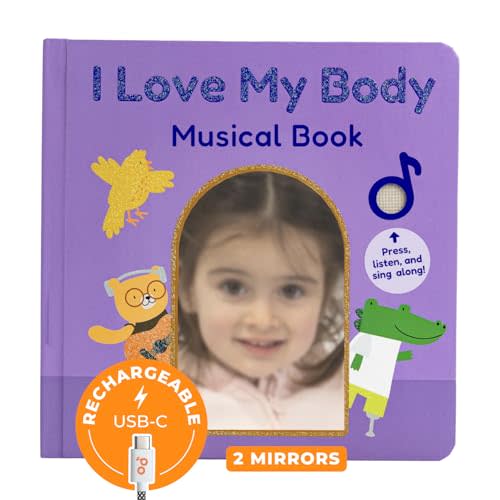 Cali's Books I Love My Body by Mother Moon | Feelings & Emotions Book for Toddlers 1-3 - Musical Books for Kids, Interactive Toddler Sound Book, Talking Learning Music Toys
