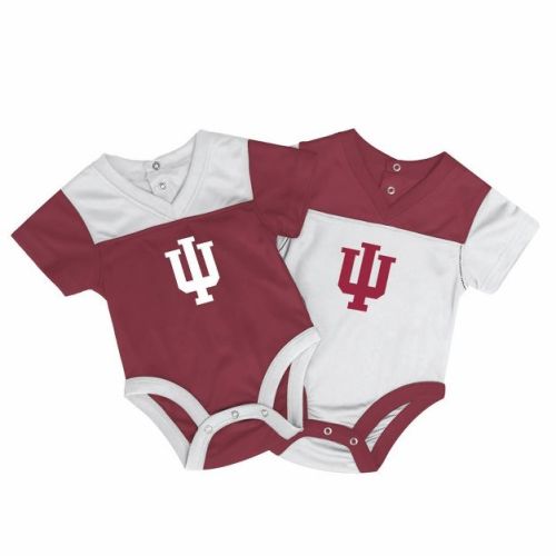 NCAA Indiana Hoosiers Newborn 2pk Jersey Bodysuit - 3-6M