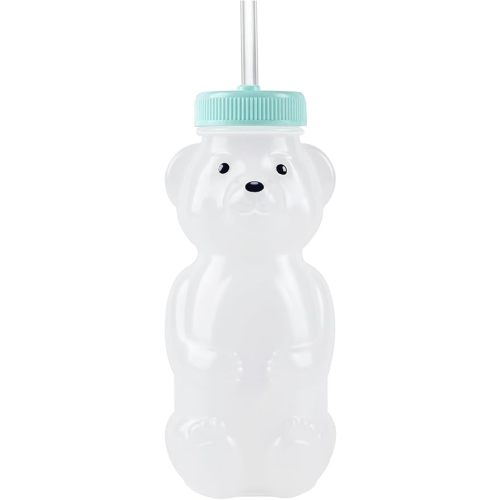 Honey Bear Straw Cup for Babies - Aqua