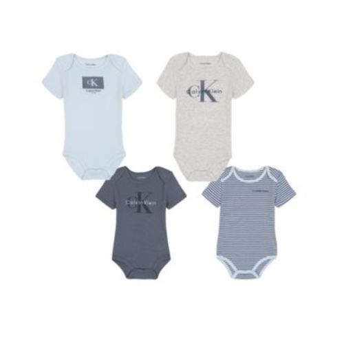 Baby Boys' Short Sleeve Bodysuits, 4-Pack Set