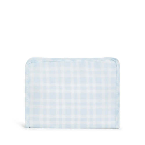 Pimlico Plaid Blue TRVL Medium Roadie Pouch Bag