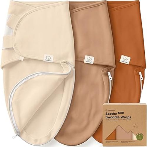 Baby Swaddle Sleep Sacks with Zipper - 3-Pack Swaddles for Newborns 0-3 Months, Infant, Baby Girls, Boys, Soft & Durable Newborn Sleep Sack, Easy Diaper Change Swaddling Blanket (Terracotta, OS)