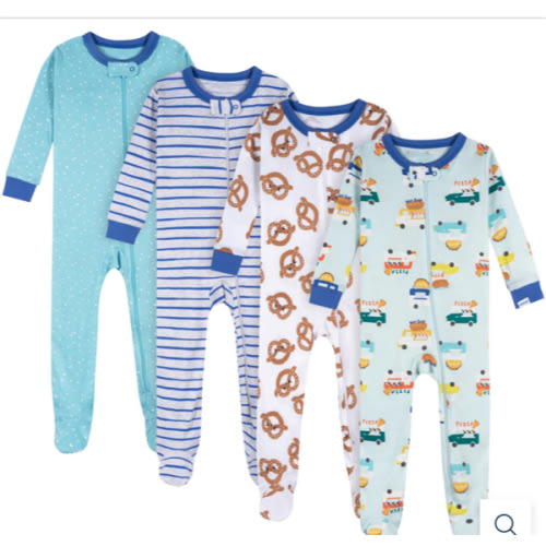 4-Pack Baby Boys Snack Truck Snug Fit Footed Pajamas – Gerber Childrenswear
