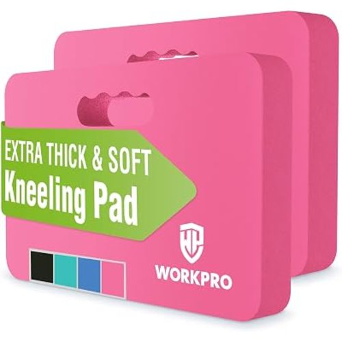 WORKPRO Extra Thick Kneeling Pad, 2 Pack, 17.5 x 11 x 1.5 in, Pink