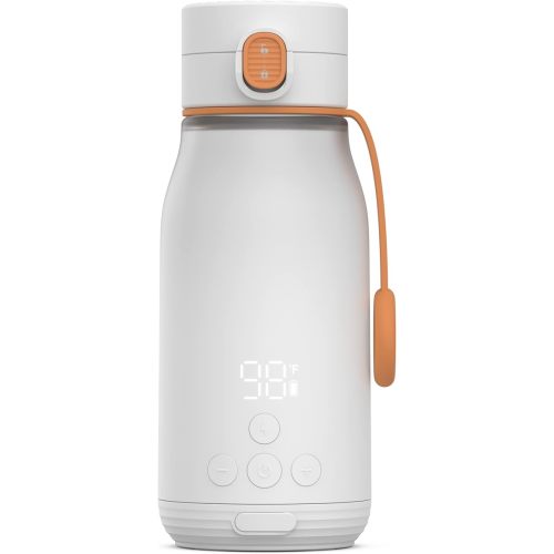 BuubiBottle Portable Milk Warmer for Baby by Quark - Rechargeable USB Bottle Warmer for Breastmilk, Water & Formula - Precise Temperature Control up to 122ºF - Breast Milk Warmer with LED Display