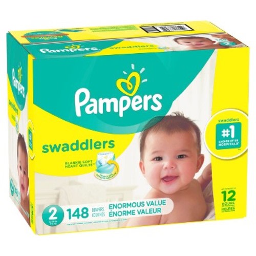 Pampers Swaddlers Disposable Diapers Enormous Pack - Size 2 (148ct )