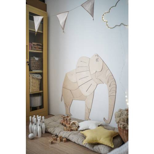 ELEPHANT - wooden wall decoration in the Safari style SIZE XL, wooden wall decorn, Kinderzimmer Dekoration, Wanddekoration, Nursery decor