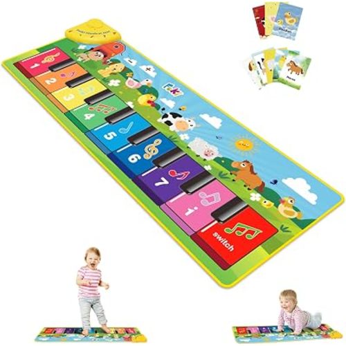FOKI Floor Piano Mat, Toddler Toys for 1-5 Year Old Baby Boy Girl Gifts