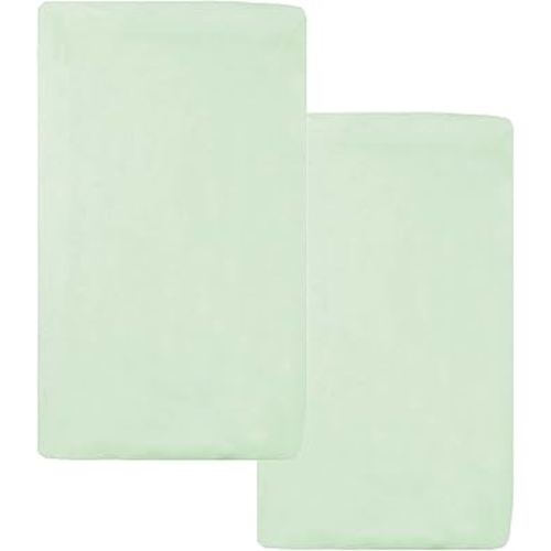 American Baby Company 2 Pack 100% Cotton Knit Fitted 18" x 36" Cradle/Bassinet Sheet - Compatible with Mika Micky Bassinet, Celery, Soft Breathable, for Boys and Girls