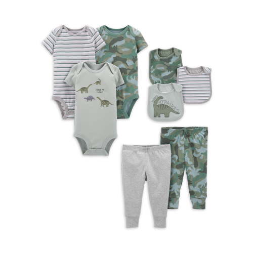 Carter's Child of Mine Baby Boy Bodysuits, Pants, & Bibs Set, 8-Piece, Preemie-24M