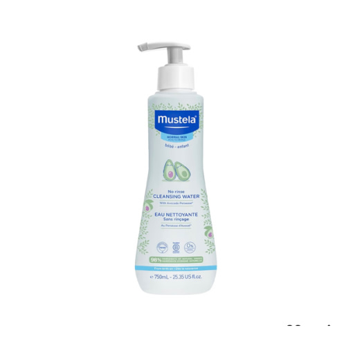 Mustela Baby Cleansing Water - No-Rinse Micellar Water - with Natural Avocado & Aloe Vera - for Baby's Face, Body & Diaper - 1 or 2-Pack - Various Sizes