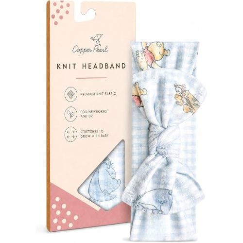 Copper Pearl Baby Bows: Soft and Stretchy Headbands for Baby Girls, Newborn and Toddler Hair Bows and Accessories, Stylish Bow Headband, Winnie The Pooh & Friends