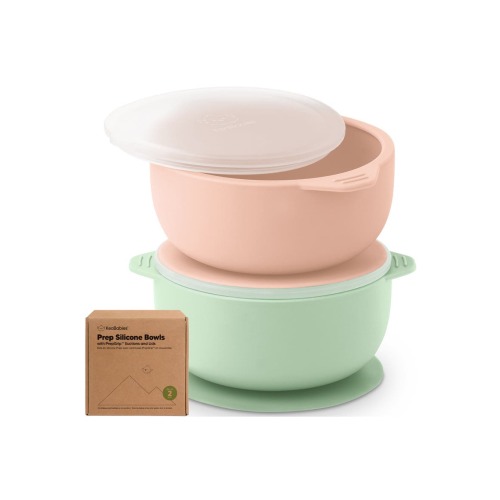 2-Pack Silicone Suction Bowls, One Size