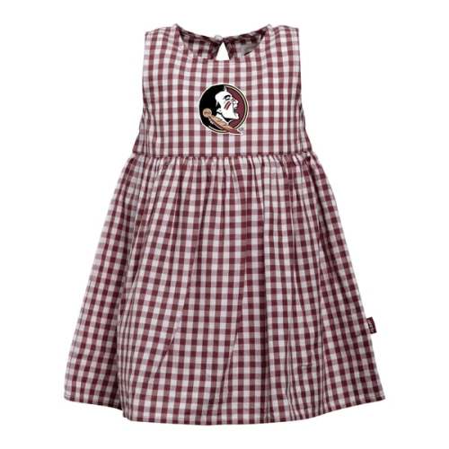 Girls Infant Garb  Garnet Florida State Seminoles Loren Gingham Dress