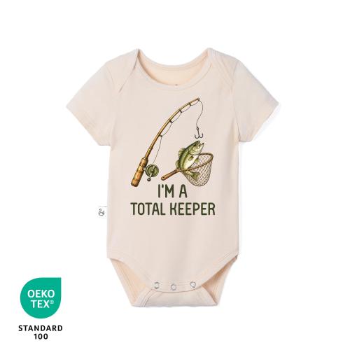 I’m A Total Keeper Baby Bodysuit, Funny Fishing Baby Outfit, Cute Fisherman Newborn Gift, Fisherman Dad Gift, Baby Shower Gift